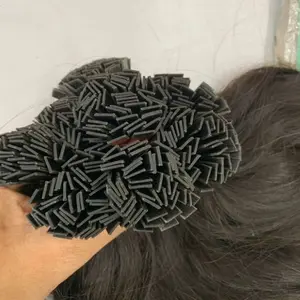 Grosir selotip datar mentah dalam ekstensi rambut 18 inci tarikan ganda Remy 100% pita manusia Rusia dalam rambut