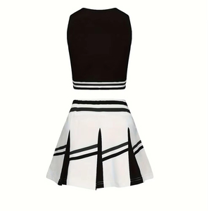 Uniformes de cheerleading sans manches bleus pour filles Nouveaux ensembles de style avec short Cheer Practice Wear - Product Image 2