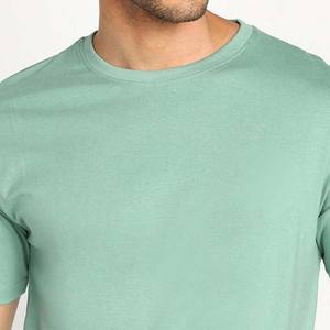 T-shirt d'été pour homme, 100% coton, coupe classique, manches courtes, respirant, séchage rapide, logo personnalisé, couleur unie, pour la course en plein air - Product Image 5