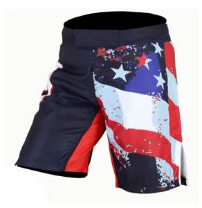 Pantalones cortos de lucha medios para hombres y mujeres para Muay Thai MMA, entrenamiento de artes marciales mixtas, traje corto de boxeo sólido para entrenamiento de competición - Product Image 1