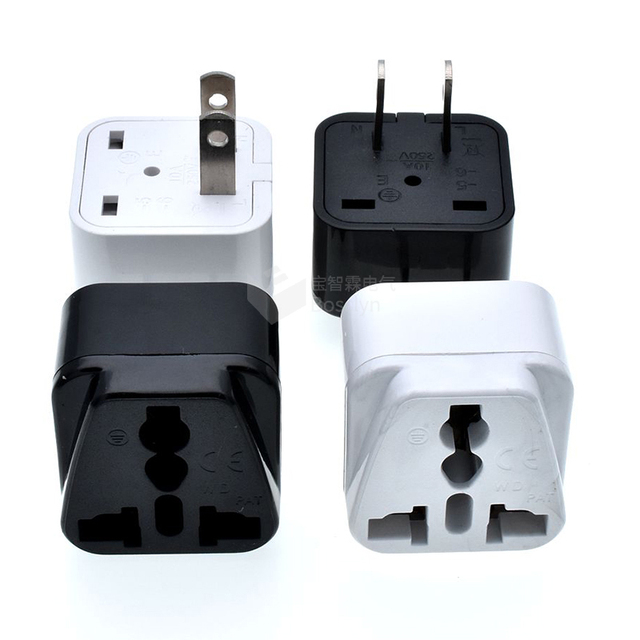 Wholesale Universal to USA Power Adapter ABS Plug with Socket Travel Wall Power Charger Adapter