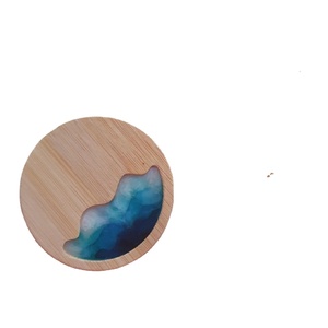 Los mejores posavasos de resina de madera hechos a mano, alfombrillas/almohadillas de cocina de 10 cm, superventas al por mayor, posavasos de madera de resina para decoración del hogar - Product Image 1