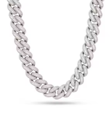Chaîne de luxe pour homme style Hip Hop entièrement sertie de diamants, bijoux en argent D Yash Corporation, maillons cubains cloutés, testeur inclus