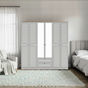 Armoire Taiga 210 au design minimaliste avec 6 portes - Product Image 2