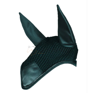 Bonnet de mouche de cheval léger et respirant couvre-oreille au crochet lavable ajustement confortable fabriqué au Pakistan idéal pour l'entraînement d'équitation - Product Image 1