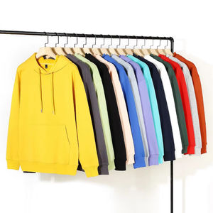 Veste à capuche Streetwear de haute qualité sweats à capuche surdimensionnés en coton lourd avec ourlet côtelé pour hommes vêtements de mode d'hiver - Product Image 2