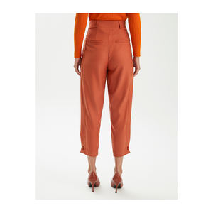 กางเกงผู้หญิงผสมวิสคอสพร้อมรายละเอียดขา - Product Image 1