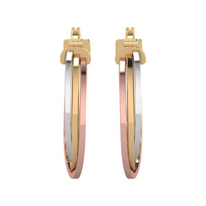 Pendientes de Diamantes Rikhava de Lujo en Oro Blanco de 14K con Certificación IGI para Mujer - Diseño Moderno para Boda, Compromiso y Aniversario - Product Image 3