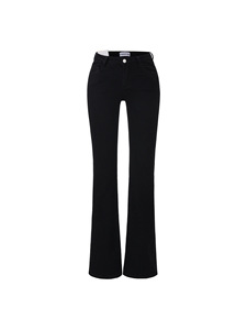 (Pantalones vaqueros de cintura baja con amplio refuerzo en la entrepierna) Pantalones vaqueros micro acampanados de cintura baja para mujer, versátiles, lavados y ligeramente elásticos. - Product Image 6