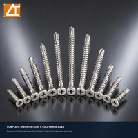 Vis autoperceuses à tête fraisée Phillips en acier inoxydable 304 316 DIN 7504P, vis à tête plate Tek pour métal