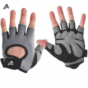 Guantes de Fitness de Medio Dedo de Gel Ecológicos de Fábrica, Guantes Transpirables de Malla Antideslizantes para Ciclismo, Gimnasio y Levantamiento de Pesas - Product Image 1