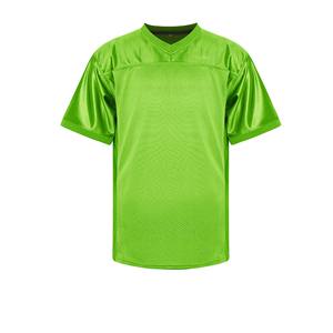 Custom <b>Neon</b> Green Mesh Football Practice Jersey Breathable V Neck Lightweight Training Shirt For <b>Men</b> Women Team Sportswear - Product Image 1