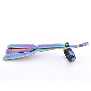 Rasoir droit de qualité pour barbier avec poignée ergonomique et logo personnalisé pour la vente en gros - Product Image 2