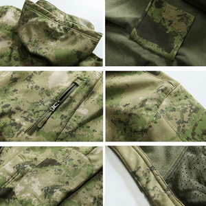 Chaquetas Softshell para Hombre, Sublimación, Camuflaje, Térmicas, Impermeables, con Capucha, para Correr, Tácticas - Product Image 4