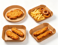 Papier sulfurisé antiadhésif en silicone pour friteuse à air, certifié FDA, pour une cuisson saine