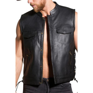 Gilet en cuir d'hiver durable personnalisé pour hommes meilleure qualité Gilet en cuir de vente chaude fabricant pakistanais - Product Image 3