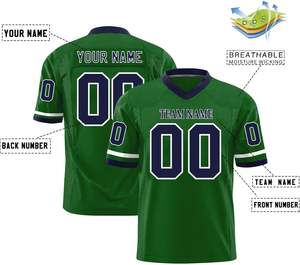 Maillots de football sublimés personnalisés OEM tissu à mailles manches en polyester rayures logo de l'équipe à séchage rapide numéros de nom vêtements de sport - Product Image 2