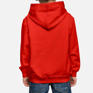 เสื้อมีฮู้ดสำหรับเด็กเสื้อฮู้ดแบบสวมหัวสำหรับเด็กผ้าฝ้าย100% สีพื้นแบบกำหนดเอง - Product Image 4