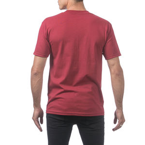 Coupe décontractée tricoté Jersey mélange 100% coton t-shirts pour hommes hommes sonnerie poids léger col rond à manches courtes t-shirts - Product Image 4