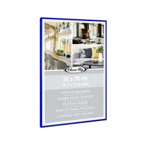 Cadre photo simple en plastique bleu 50 x 70 cm, décoratif, en PS, métal, verre, papier, taille personnalisée 4x6 5x7 11x14 pour cadeaux - Product Image 3