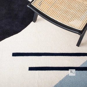 Hecho a mano moderno escandinavo neutral decoración del hogar alfombra lana textil arte mano tufted tapiz Neutral arte Decoración - Product Image 2