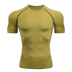 T-shirt de compression à manches longues pour hommes MMA BJJ, séchage rapide, coloris gris et blanc, Spandex/Nylon 220g, coutures invisibles - Product Image 4