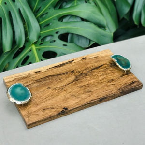 Plateau de service en acier inoxydable fait à la main avec poignée en cuir, parfait pour les ustensiles de cuisine et les accessoires de vaisselle d'hôtel - Product Image 6