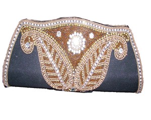 <b>Wedding</b> Evening <b>Clutch</b> Women <b>Clutch</b> Bag Hot Sale Dabka Zari Embroidery Popular Party Light Handbag Handmade Fashionable Style - Product Image 1