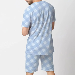 Conjunto de Pantalones Cortos Deportivos Transpirables de Verano 100% Algodón Estampado para Hombre, Ropa Deportiva Informal - Product Image 3