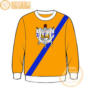 Sigma เสื้อสเวตเชิ้ตผ้าฟลีซผ้าฝ้ายคอตตอนลายแกมม่า Rho ปักแบบสวมหัวเสื้อแจ็คเก็ตสตรีสไตล์กรีกตามสั่ง - Product Image 1