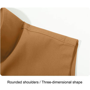 Gilet à coque souple pour hommes couleur marron col montant quatre poches zippées épaule arrondie gilet Softshell imperméable - Product Image 4