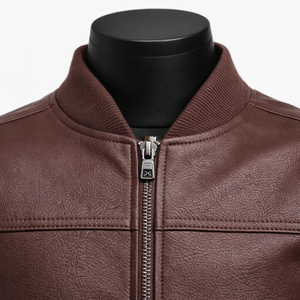 Chaqueta de Cuero Genuino, Corte Ajustado, para Primavera y Otoño, Chaqueta de Cuero de Moda, Chaqueta de Cuero Clásica para Hombre - Product Image 4