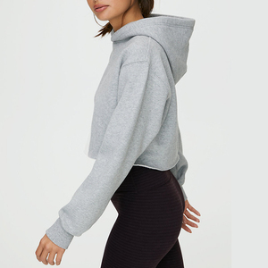 Embroidery Logo Manufacturer Women Long Sleeve <b>Sweater</b> Cropped Hoodie - Product Image 3