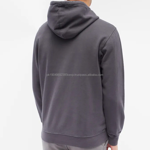 Sweat-shirts à capuche pour hommes en coton biologique, pull-over écologique avec capuche, sweat-shirt à capuche personnalisé en interlock pour hommes, sweat-shirts à capuche surdimensionnés - Product Image 2