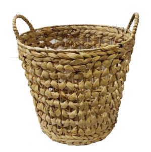 Eco Friendly Natural Seagrass Woven <b>Large</b> Round <b>Basket</b> Laundry Organizer Stackable Multifunction Design for Bedroom Living Room - Product Image 1