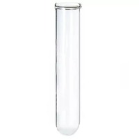 Tubos de Ensayo de Laboratorio de Borosilicato de Alta Claridad, Cristalería Duradera y Segura para Esterilización, para Uso Científico y Médico