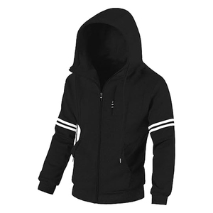 เสื้อมีฮู้ดผ้าฟลีซแบบรูดซิปสำหรับผู้ชายเสื้อฮู้ดแบบรูดซิปเต็มตัวแฟชั่นพอดีกับกระเป๋าและสายรัด - Product Image 3