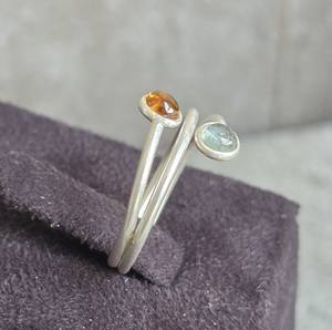 Bague réglable en argent 925 fabriquée à la main avec des pierres précieuses en ambre bijoux de mariage ethnique à la mode pour les fêtes de fiançailles d'anniversaire - Product Image 3