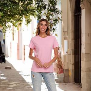 เสื้อยืดคอกลมแขนสั้นสำหรับครอบครัวแบบกำหนดเองเสื้อยืดธรรมดาจำนวนมากเสื้อยืดคอลูกเรือคอตตอน - Product Image 5