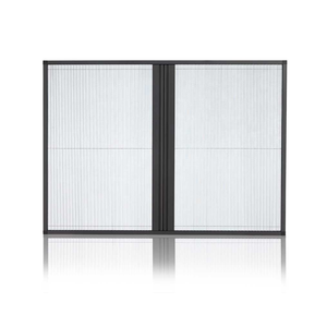 ตาข่ายกันยุงพับได้แบบพับเก็บได้,ตาข่าย Flyscreen สำหรับหน้าต่างและประตูคู่ JM-สีดำ