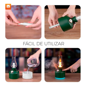 Lámpara Humidificadora, Difusor de Aromaterapia, Aceite Esencial - Colores Surtidos - Product Image 3