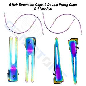 Kit de Herramientas de Acero Inoxidable para Extensiones de Cabello: Alicates de Anillado de Micro Anillos, Alicates de Crimpado de Nano Perlas, Clips y Tijeras para Perlas - Product Image 6