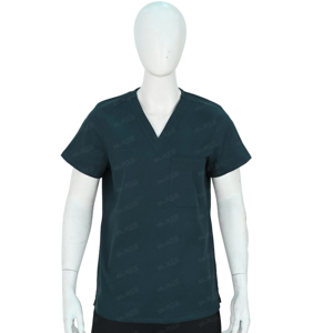 Blaze Fight Wear Premium Custom Medical Scrubs Stand Collar Manga corta Uniformes de hospital Conjuntos cómodos para todo el día - Product Image 3