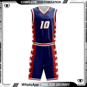 高品质可逆篮球衫廉价篮球服定制运动服 - Product Image 6