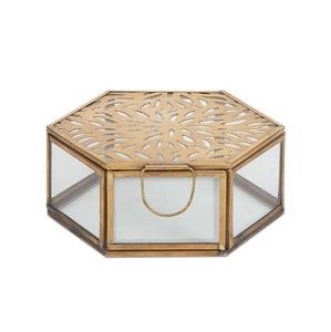 New Look, diseño de lujo, joyero de latón y vidrio hecho a mano, Fabricante Mayorista de joyero de latón y vidrio de India - Product Image 6