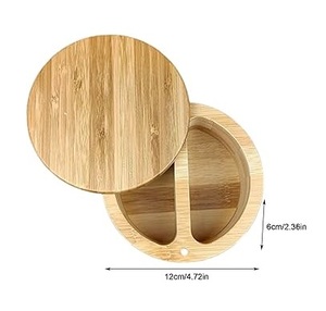 Caja de almacenamiento para Salero y pimentero de madera antigua para cocina casera, cuenco para especias y sal de hierbas de madera más vendido - Product Image 6