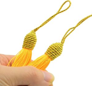 Gland uniforme en soie de haute qualité fait à la main pour bijoux Tassels soyeux Bullion Wire Lace Braid - Product Image 3