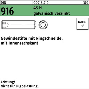 สตั๊ดเกลียว DIN 916 M8x30 45H หัวแหวนหกเหลี่ยมภายใน แพ็ค 200 ชิ้น - Product Image 1