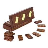 Set di Domino 28 Pezzi Doppio 6 Personalizzato in Melamina Dipinta con Scatola in Legno