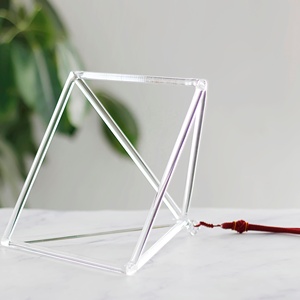 Bol chantant en quartz Mountain Rain 3'' 14'' <span class=keywords><strong>Pyramide</strong></span> Instrument de thérapie sonore et de méditation avec marteau gratuit - Product Image 4